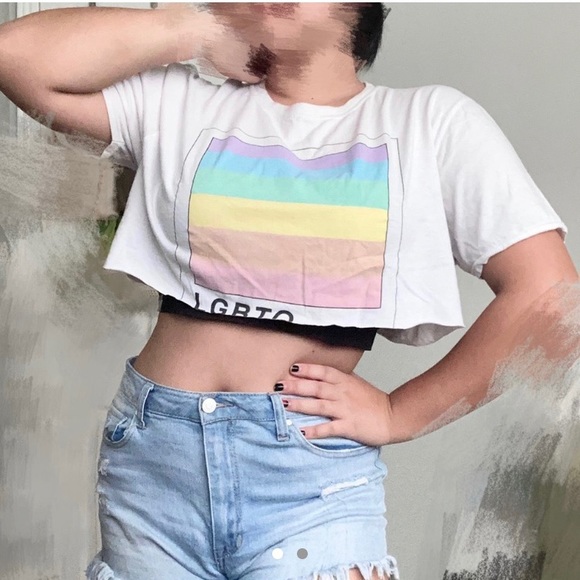 Lgbtq Polaroid Cropped Tee 